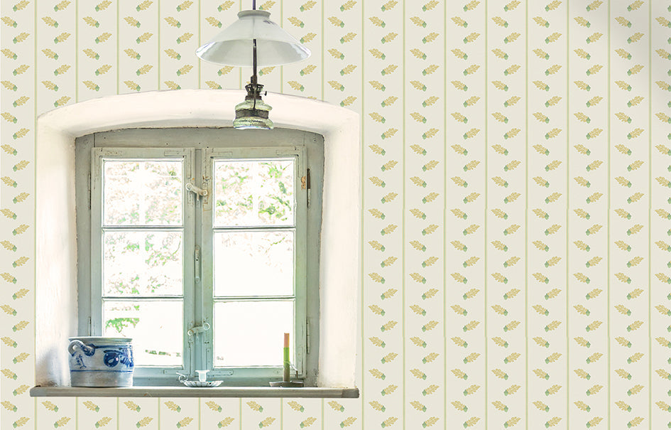 acorn yellow wall paper
