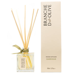 Branche d'Olive room diffuser with packaging on a white background