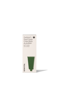 Box of Gardener's Hand Cream with green hand cream illustration on a white background