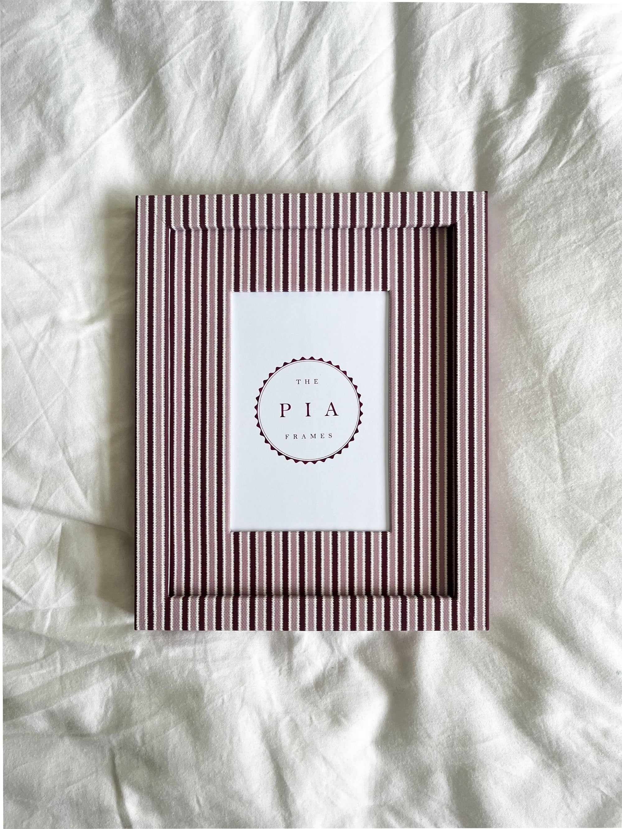 Blush & Burgundy Zigzag Frame Small