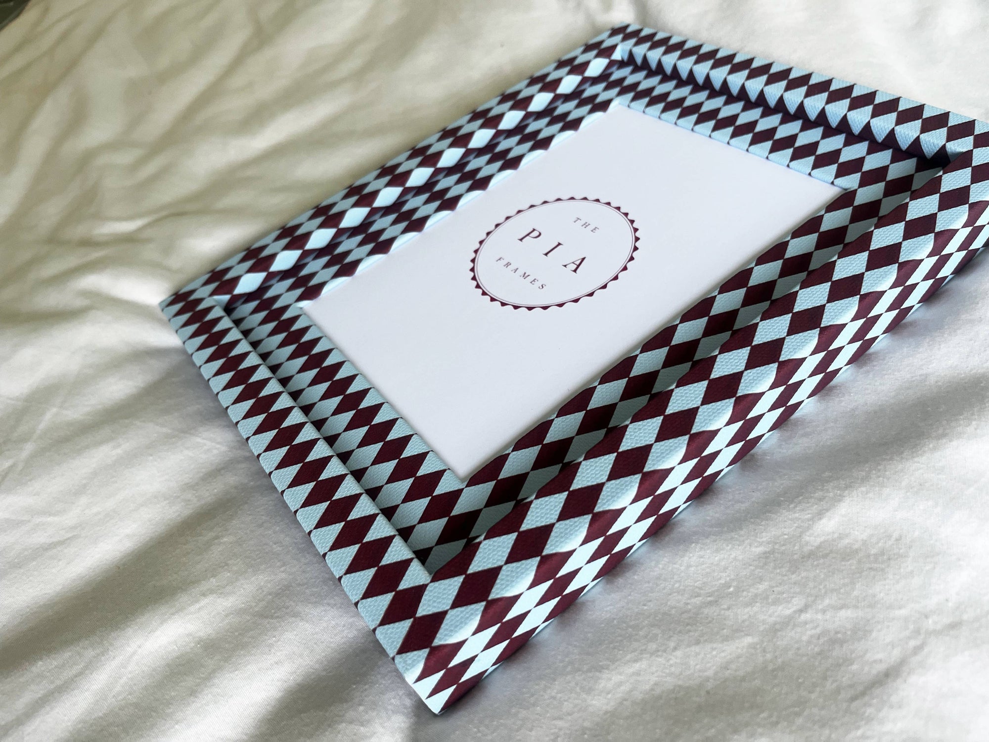 Burgundy & Blue Harlequin Frame, Small