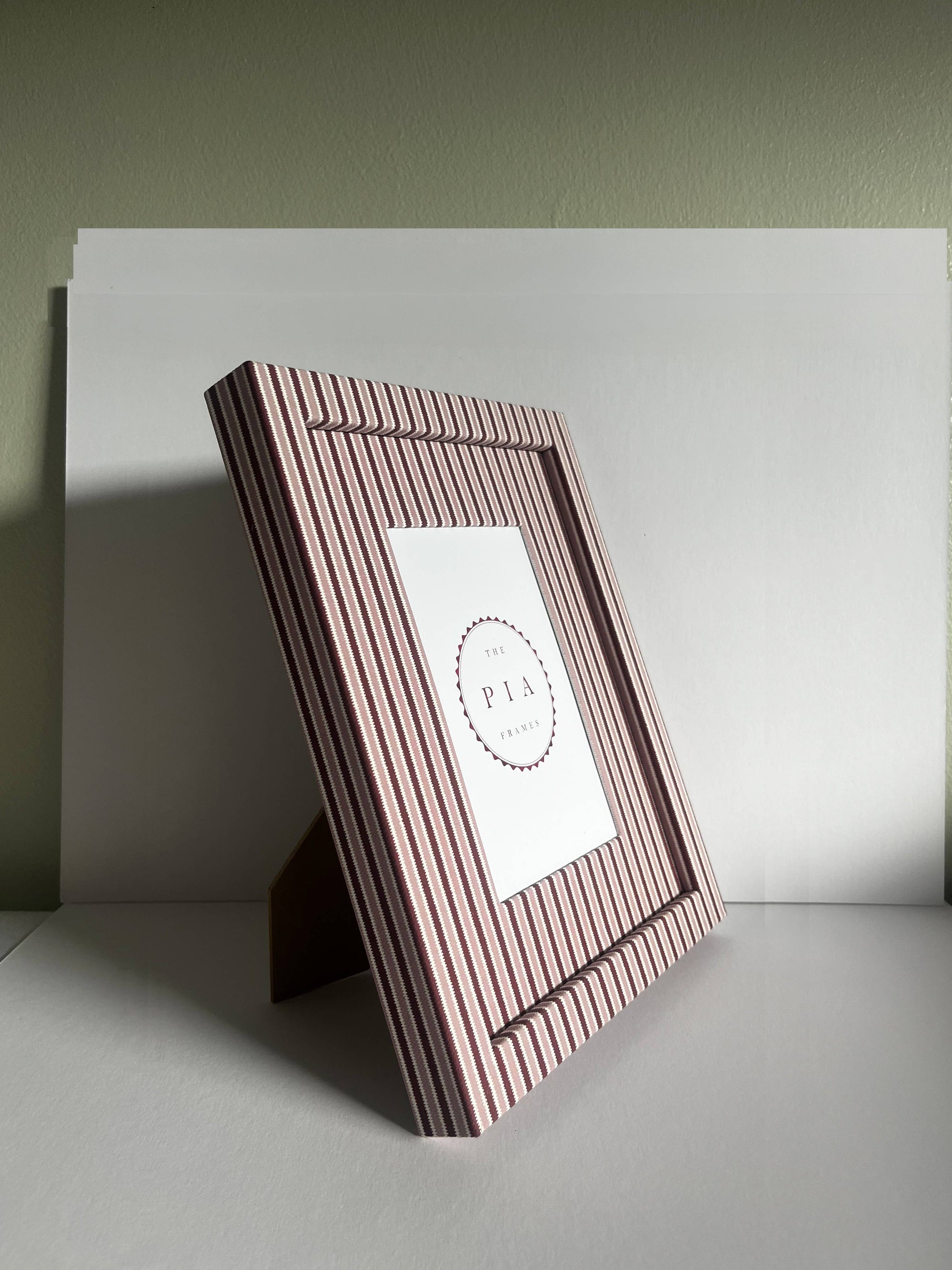 Blush & Burgundy Zigzag Frame, Large