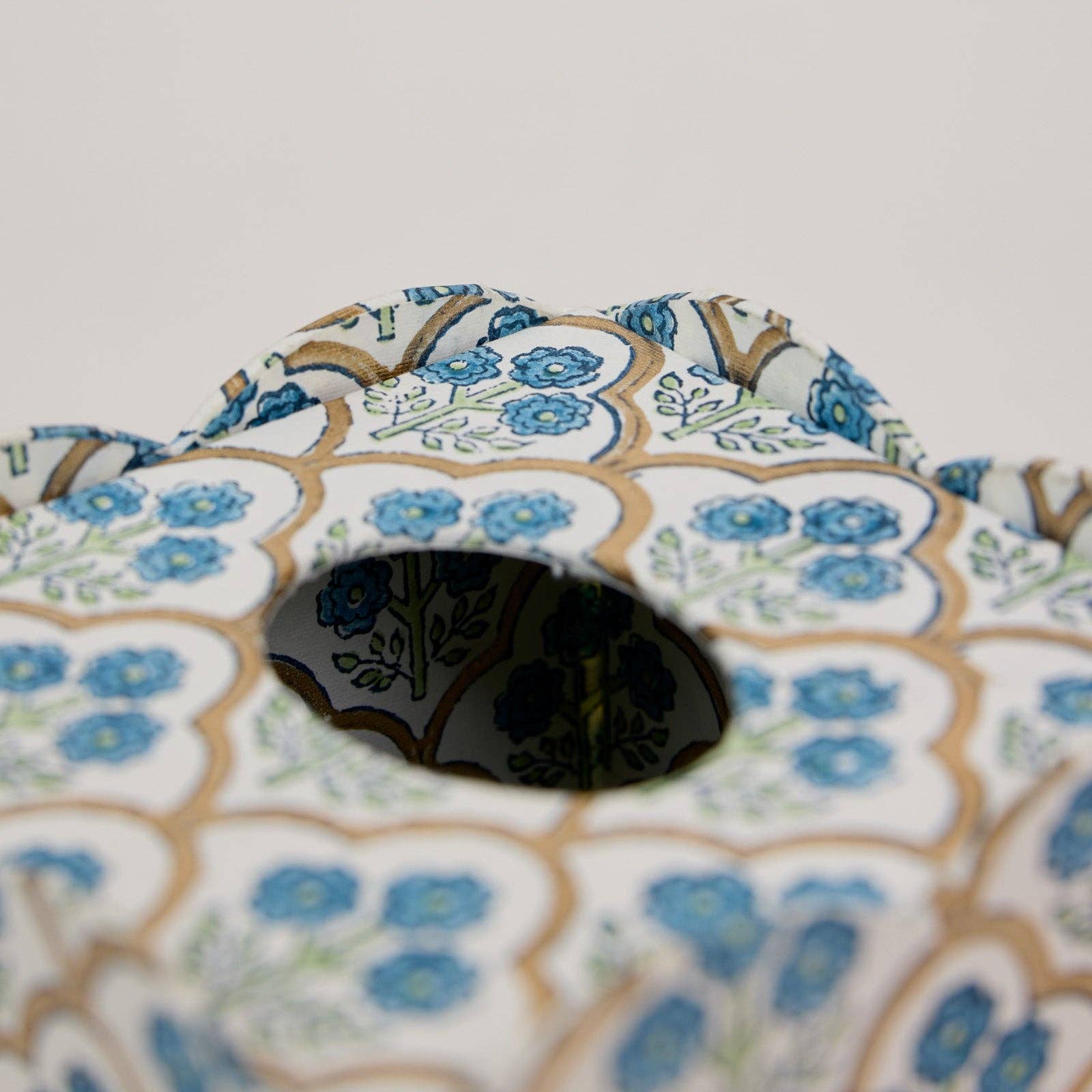 Tissue Box, Blue Floral Trellis