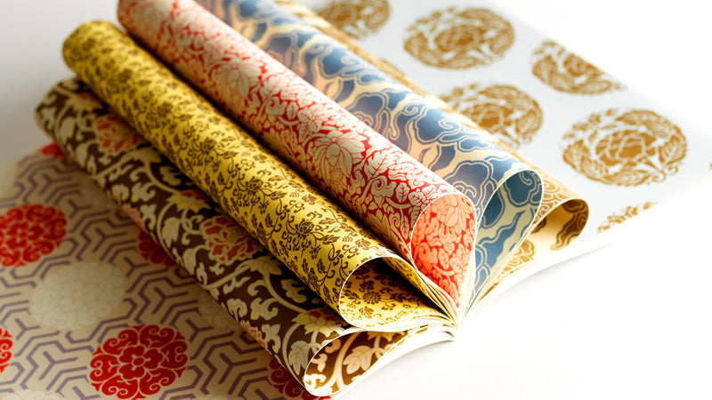 wrapping-paper-buddist-patterns-red-yellow-gold