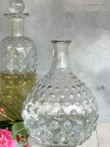Hobnail Round Glass Decanter