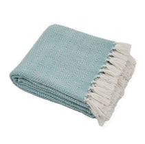 Image--folded-blanket-diamond-pattern-teal