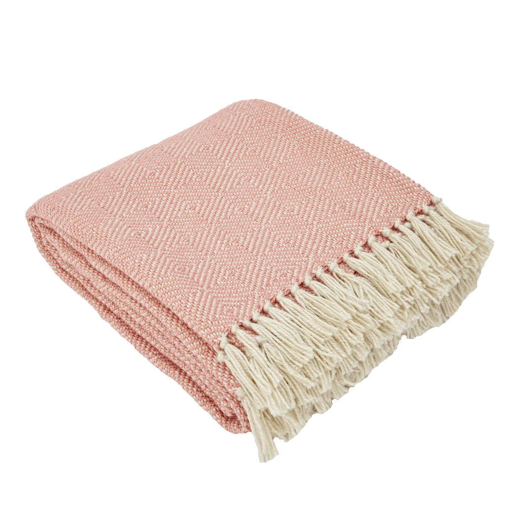 Image--folded-blanket-diamond-pattern-coral
