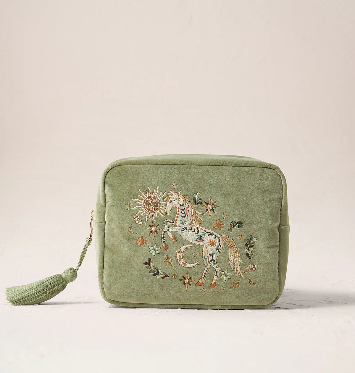 Washbag Mystical Horse Olive