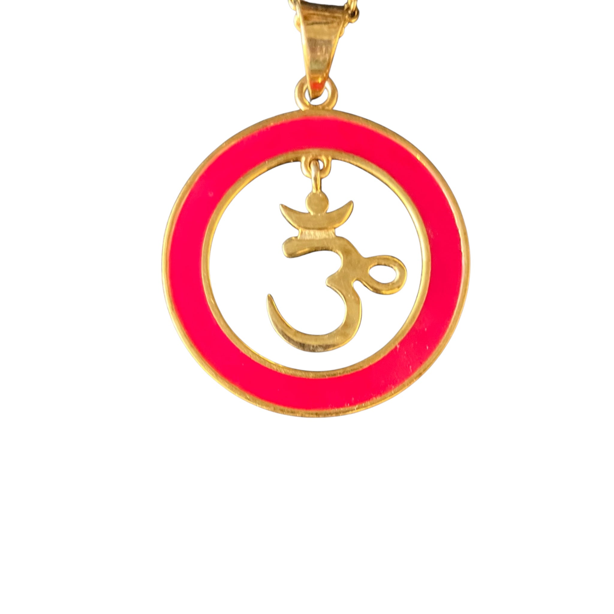 Pink Pendant with om charm