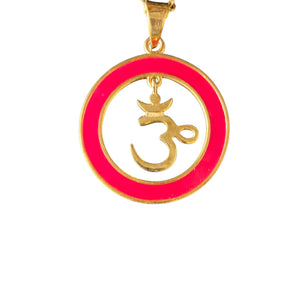 Pink Pendant with om charm