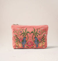every-day-pouch-pair-parrots-palm-trees-flowers-lemons-velvet-coral