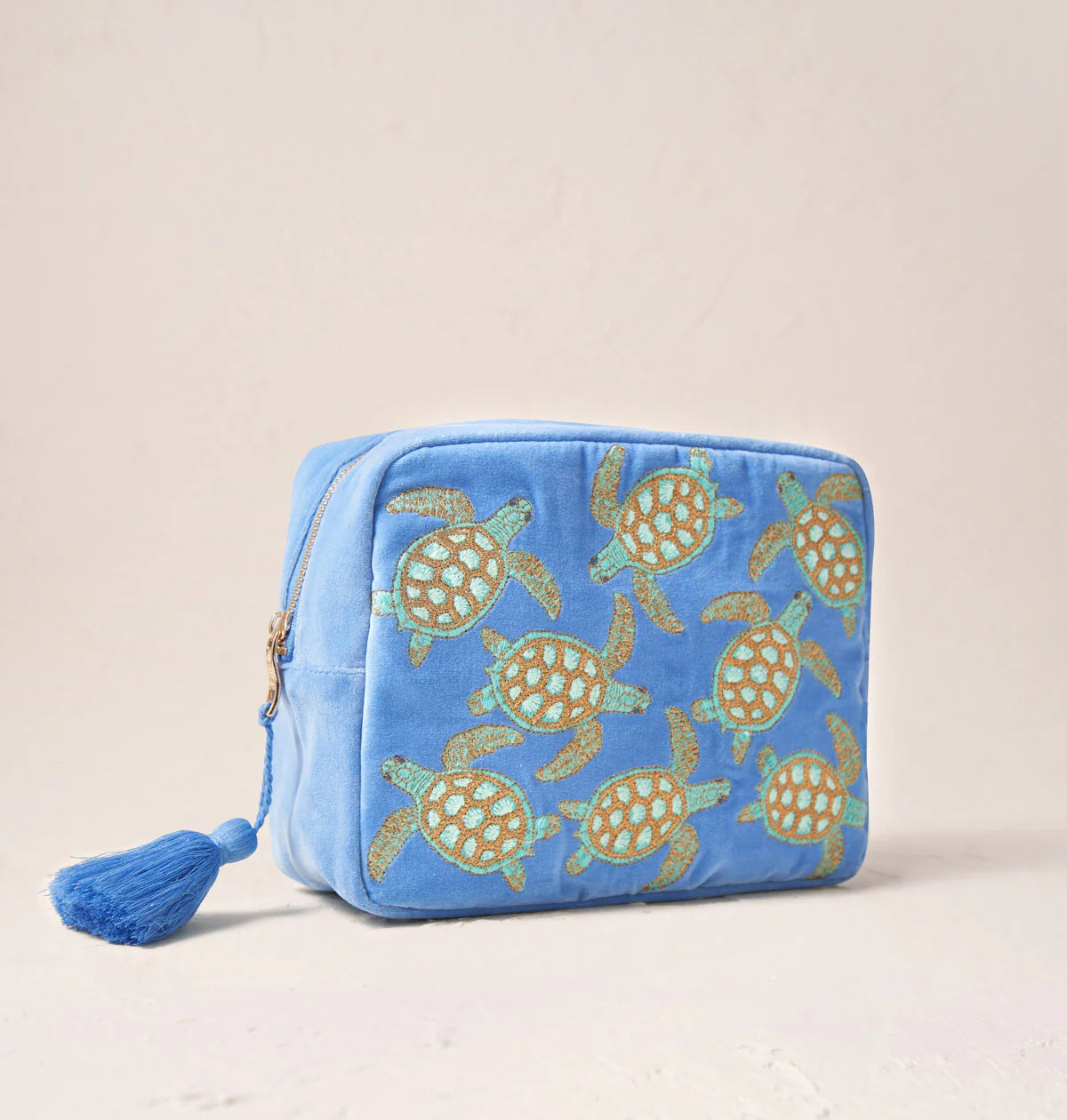Makeup Bag Turtle Conservation Caribbean Blue