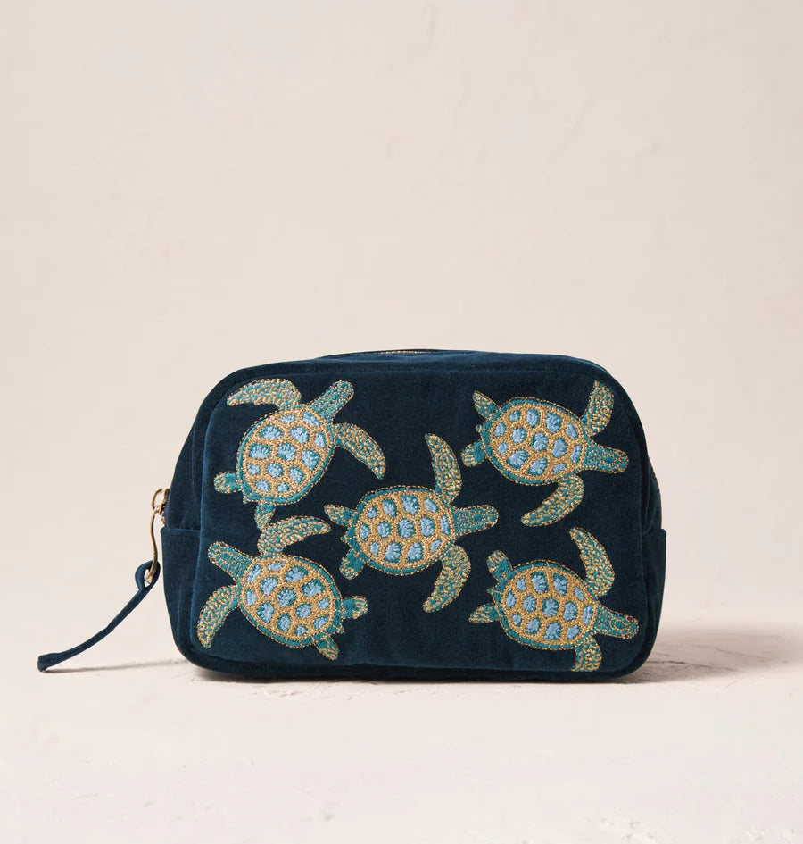 Makeup Bag Turtle Conservation Marine Navy