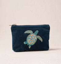 Marine-navy-pouch-with-embrodiered-turtle