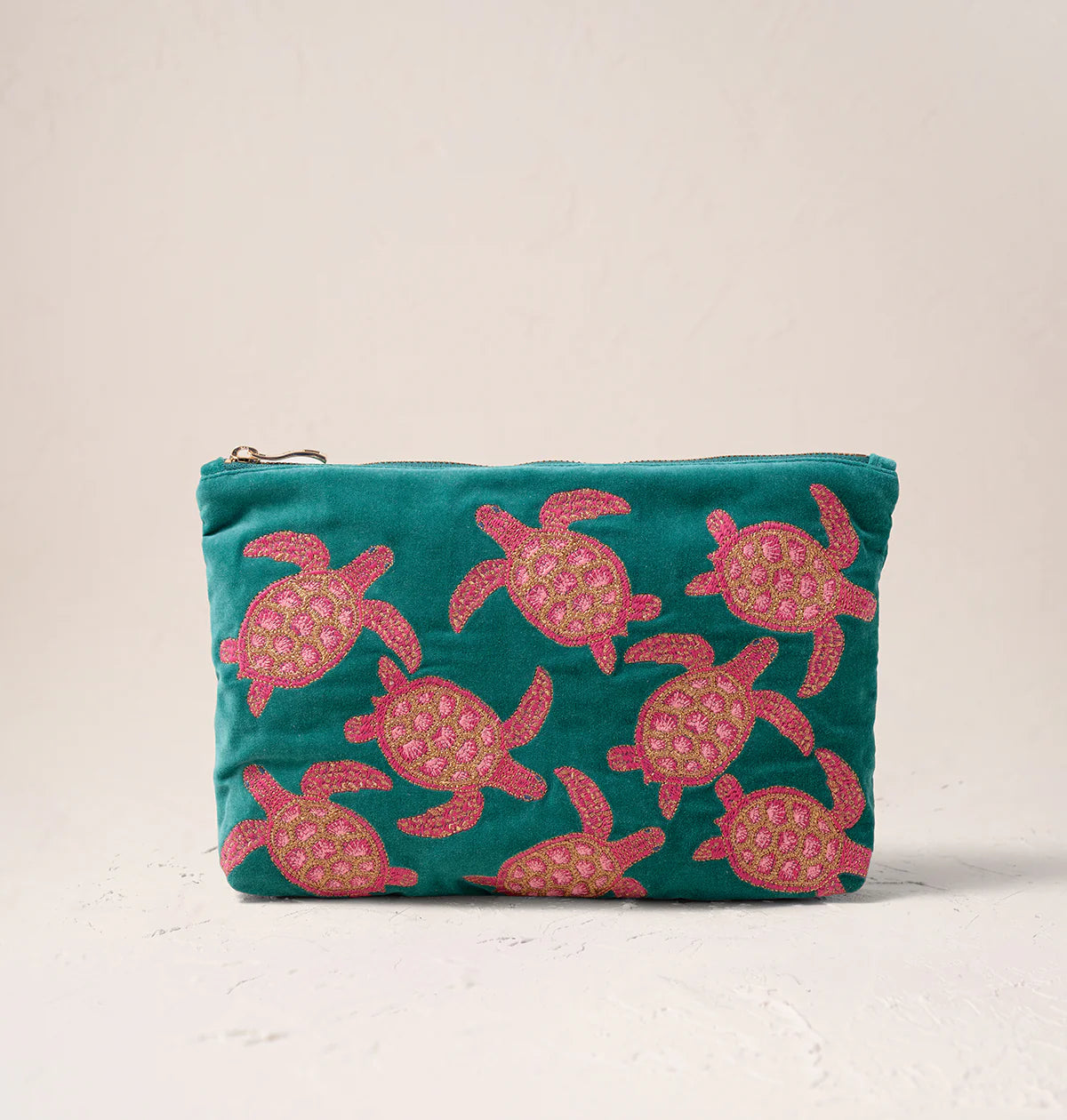 Everyday Pouch Swimming Turtle Teal Jade