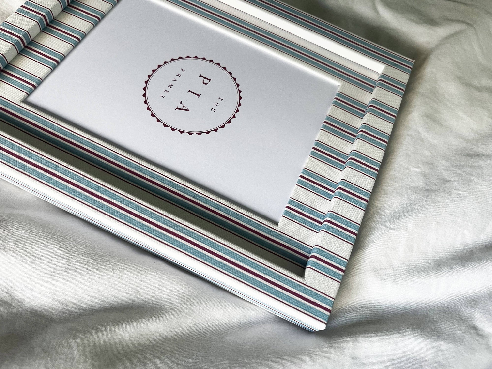 Sky & Scarlet Tailor Stripe Frame, Large