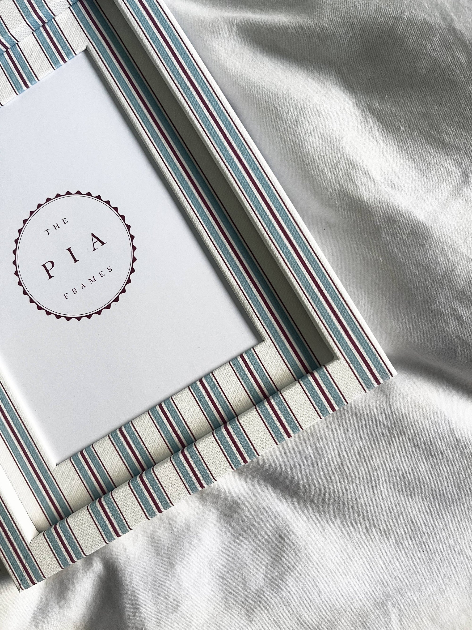 Sky & Scarlet Tailor Stripe Frame, Small