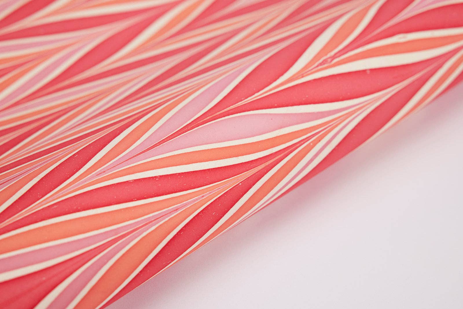 Wrapping Paper, Hand Marblled Pink Candy Stripes