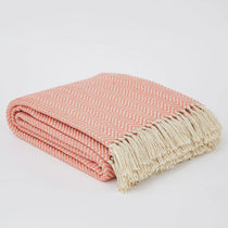 blanket-herringbone-design-coral-colour