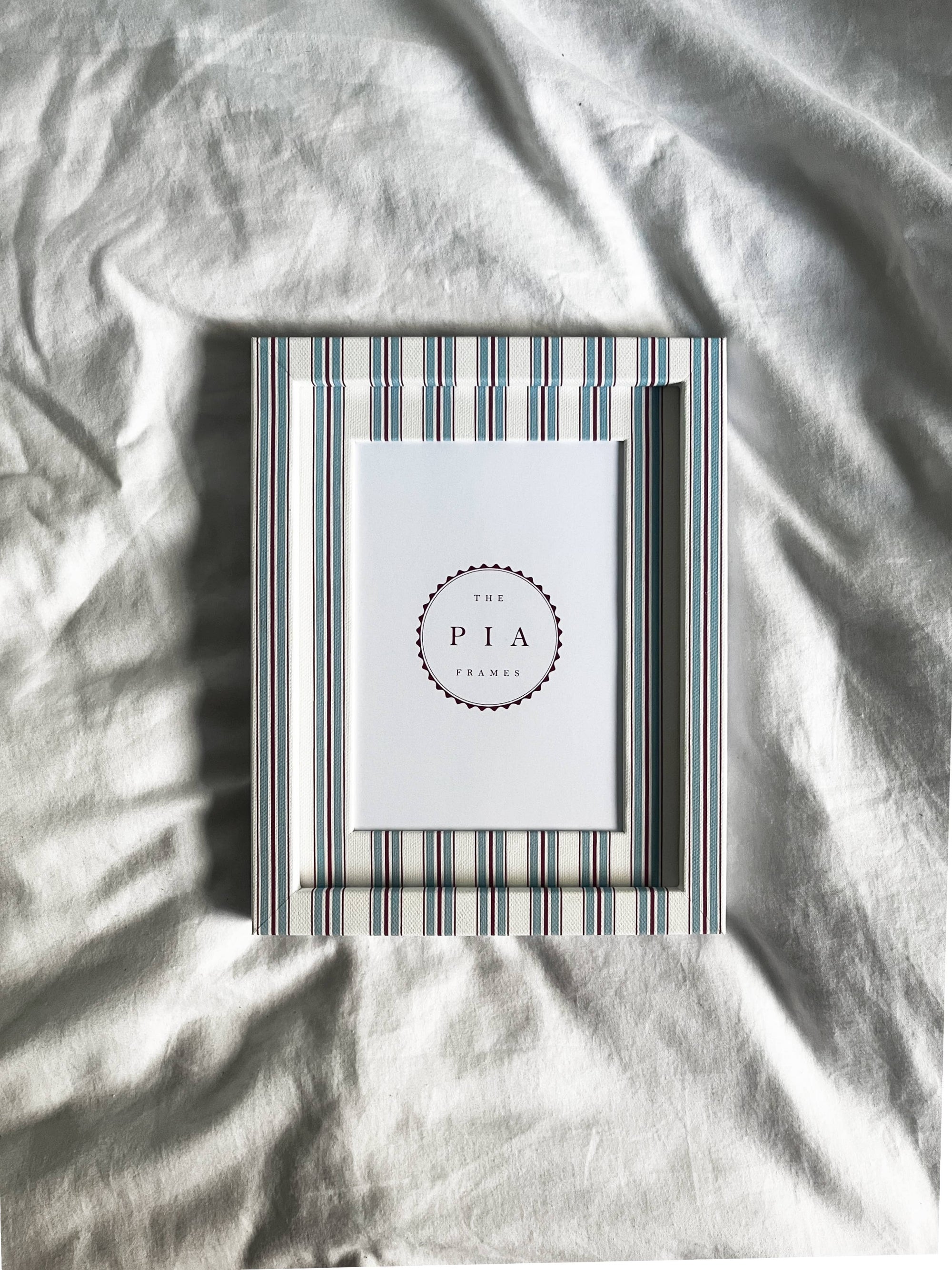 Sky & Scarlet Tailor Stripe Frame, Large